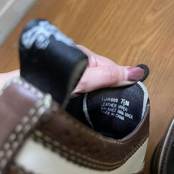 Vintage Y2K London Underground brown oxford wingtip lace up creeper shoes US 7.5 - Picture 3 of 11